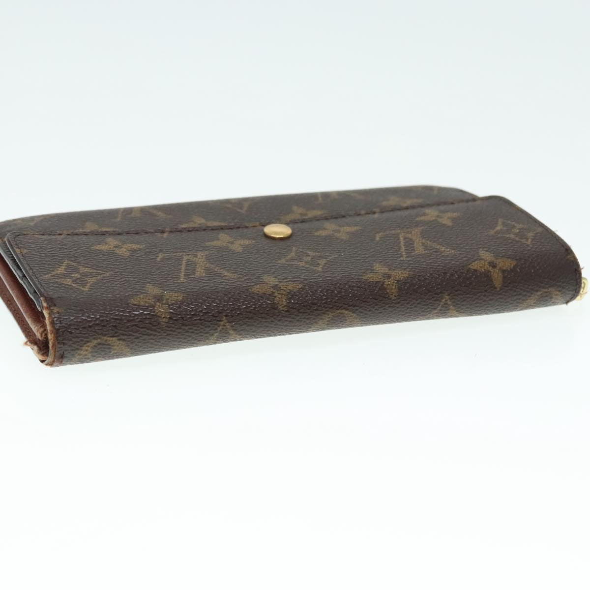 LOUIS VUITTON Monogram Portefeuille Sarah Long Wallet M61734 LV Auth 89634