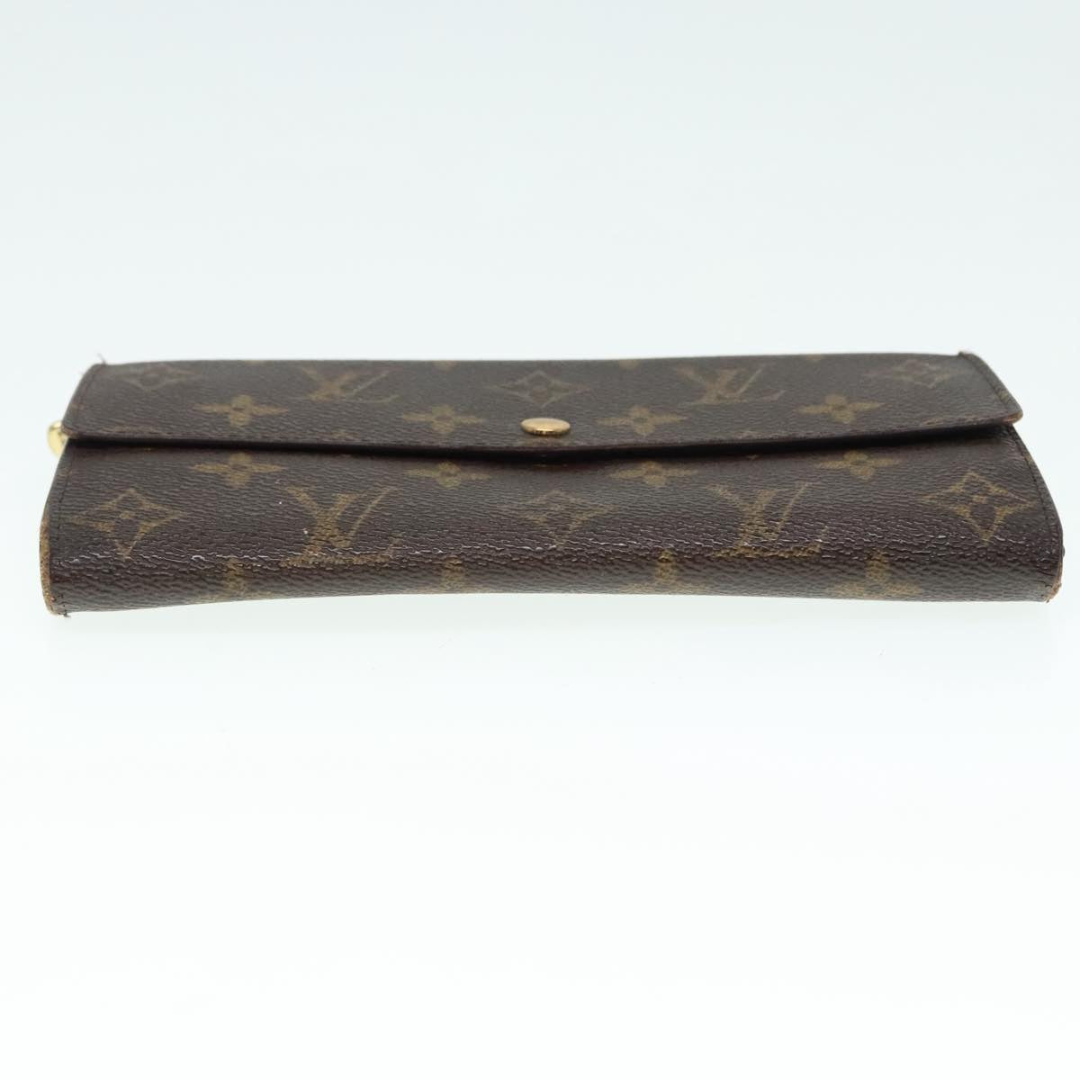 LOUIS VUITTON Monogram Portefeuille Sarah Long Wallet M61734 LV Auth 89634