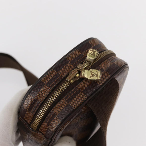 LOUIS VUITTON Damier Ebene Pochette Gange Shoulder Bag N48048 LV Auth 89651