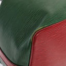 LOUIS VUITTON Epi Petit Noe Shoulder Bag Bicolor Green Red M44147 LV Auth 89664-9