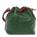 LOUIS VUITTON Epi Petit Noe Shoulder Bag Bicolor Green Red M44147 LV Auth 89664-1