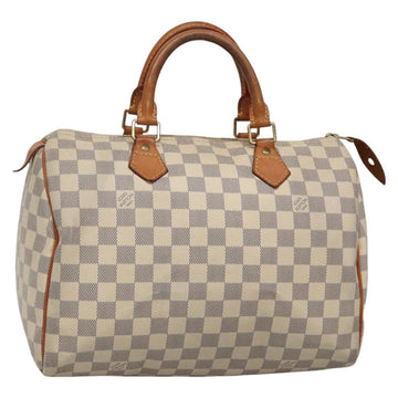 LOUIS VUITTON Damier Azur Speedy 30 Hand Bag N41533 LV Auth 89669
