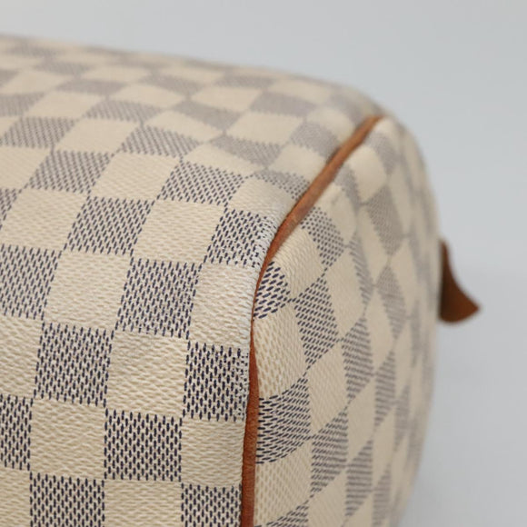 LOUIS VUITTON Damier Azur Speedy 30 Hand Bag N41533 LV Auth 89669
