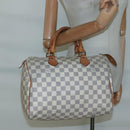 LOUIS VUITTON Damier Azur Speedy 30 Hand Bag N41533 LV Auth 89669-25