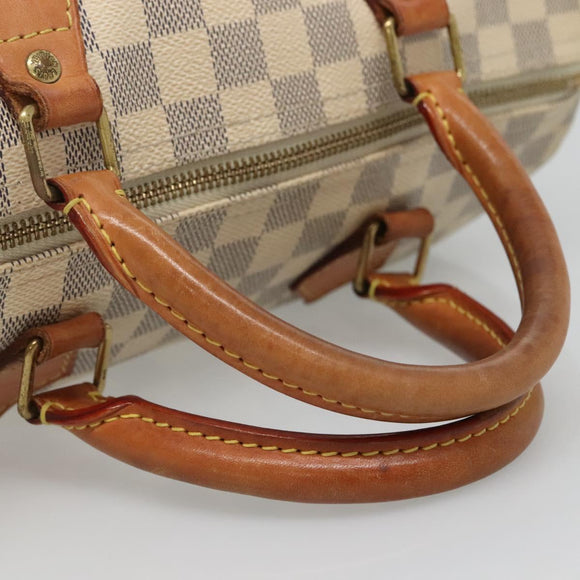 LOUIS VUITTON Damier Azur Speedy 30 Hand Bag N41533 LV Auth 89669