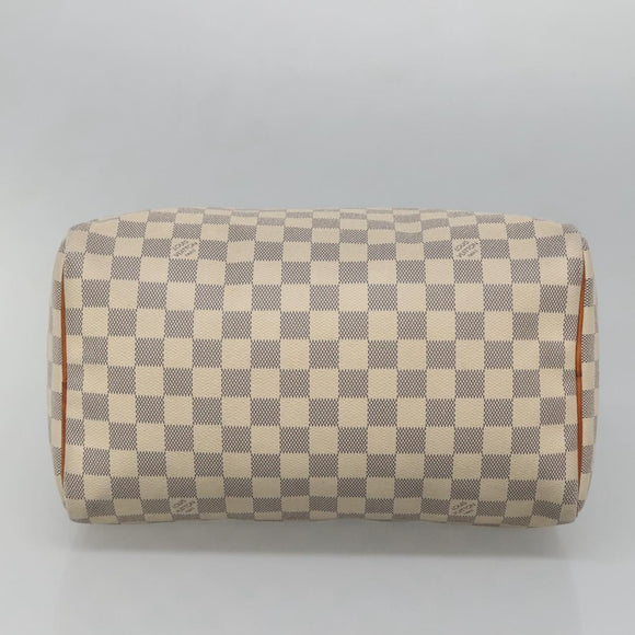 LOUIS VUITTON Damier Azur Speedy 30 Hand Bag N41533 LV Auth 89669