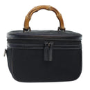 GUCCI Vanity Hand Bag Nylon Black 013 2122 2490 Auth 89706-1