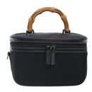 GUCCI Vanity Hand Bag Nylon Black 013 2122 2490 Auth 89706-2