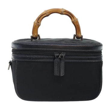 GUCCI Vanity Hand Bag Nylon Black 013 2122 2490 Auth 89706 - 0