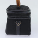 GUCCI Vanity Hand Bag Nylon Black 013 2122 2490 Auth 89706-4