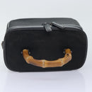 GUCCI Vanity Hand Bag Nylon Black 013 2122 2490 Auth 89706-6