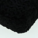 FENDI Hand Bag Wool Black Gold Auth 89722-14