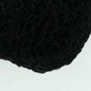 FENDI Hand Bag Wool Black Gold Auth 89722-12