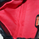 FENDI Hand Bag Wool Black Gold Auth 89722-15