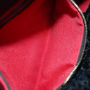 FENDI Hand Bag Wool Black Gold Auth 89722-19