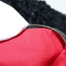 FENDI Hand Bag Wool Black Gold Auth 89722-20