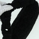 FENDI Hand Bag Wool Black Gold Auth 89722-6