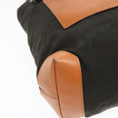 GUCCI Tote Bag Canvas Khaki Silver Auth 89723-11