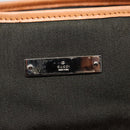 GUCCI Tote Bag Canvas Khaki Silver Auth 89723-14