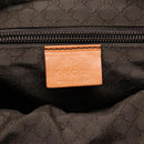 GUCCI Tote Bag Canvas Khaki Silver Auth 89723-16