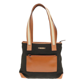 GUCCI Tote Bag Canvas Khaki Silver Auth 89723 - 0