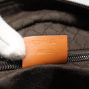 GUCCI Tote Bag Canvas Khaki Silver Auth 89723-12