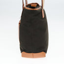 GUCCI Tote Bag Canvas Khaki Silver Auth 89723-4