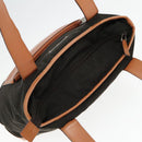 GUCCI Tote Bag Canvas Khaki Silver Auth 89723-6