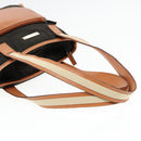 GUCCI Tote Bag Canvas Khaki Silver Auth 89723-7