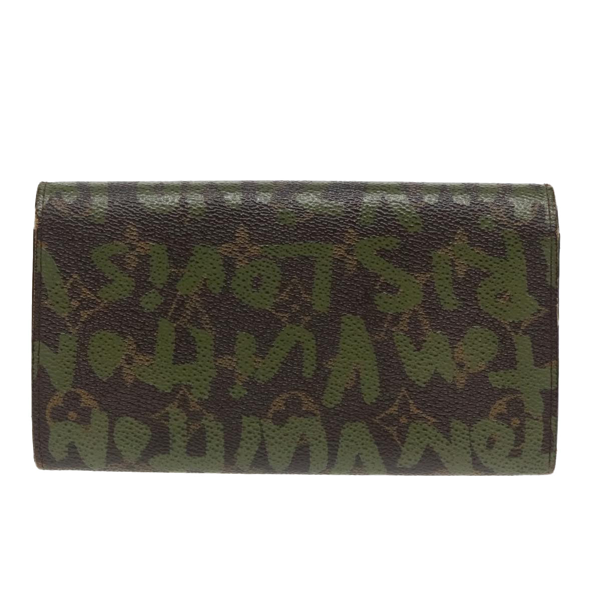 LOUIS VUITTON Monogram Graffiti Porte Monnaie Credit Khaki M92188 LV Auth 89733 - 0