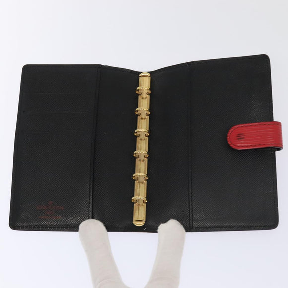 LOUIS VUITTON Epi Agenda PM Day Planner Cover Red R20057 LV Auth 89734