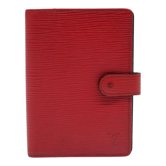LOUIS VUITTON Epi Agenda PM Day Planner Cover Red R20057 LV Auth 89734