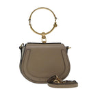 Chloe Nile Hand Bag Leather 2way Brown Gold Auth 89736V-1
