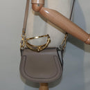 Chloe Nile Hand Bag Leather 2way Brown Gold Auth 89736V-23