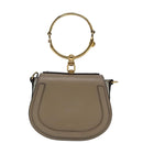 Chloe Nile Hand Bag Leather 2way Brown Gold Auth 89736V-13