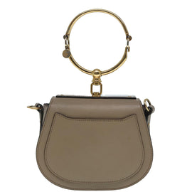 Chloe Nile Hand Bag Leather 2way Brown Gold Auth 89736V - 0