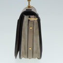 Chloe Nile Hand Bag Leather 2way Brown Gold Auth 89736V-3