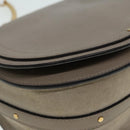 Chloe Nile Hand Bag Leather 2way Brown Gold Auth 89737-9