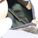 Christian Dior Trotter Canvas Saddle Pouch Brown Gold Auth 89738-10