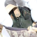 Christian Dior Trotter Canvas Saddle Pouch Brown Gold Auth 89738-11