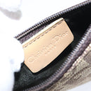 Christian Dior Trotter Canvas Saddle Pouch Brown Gold Auth 89738-18