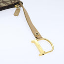 Christian Dior Trotter Canvas Saddle Pouch Brown Gold Auth 89738-7