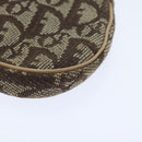 Christian Dior Trotter Canvas Saddle Pouch Brown Gold Auth 89738-8