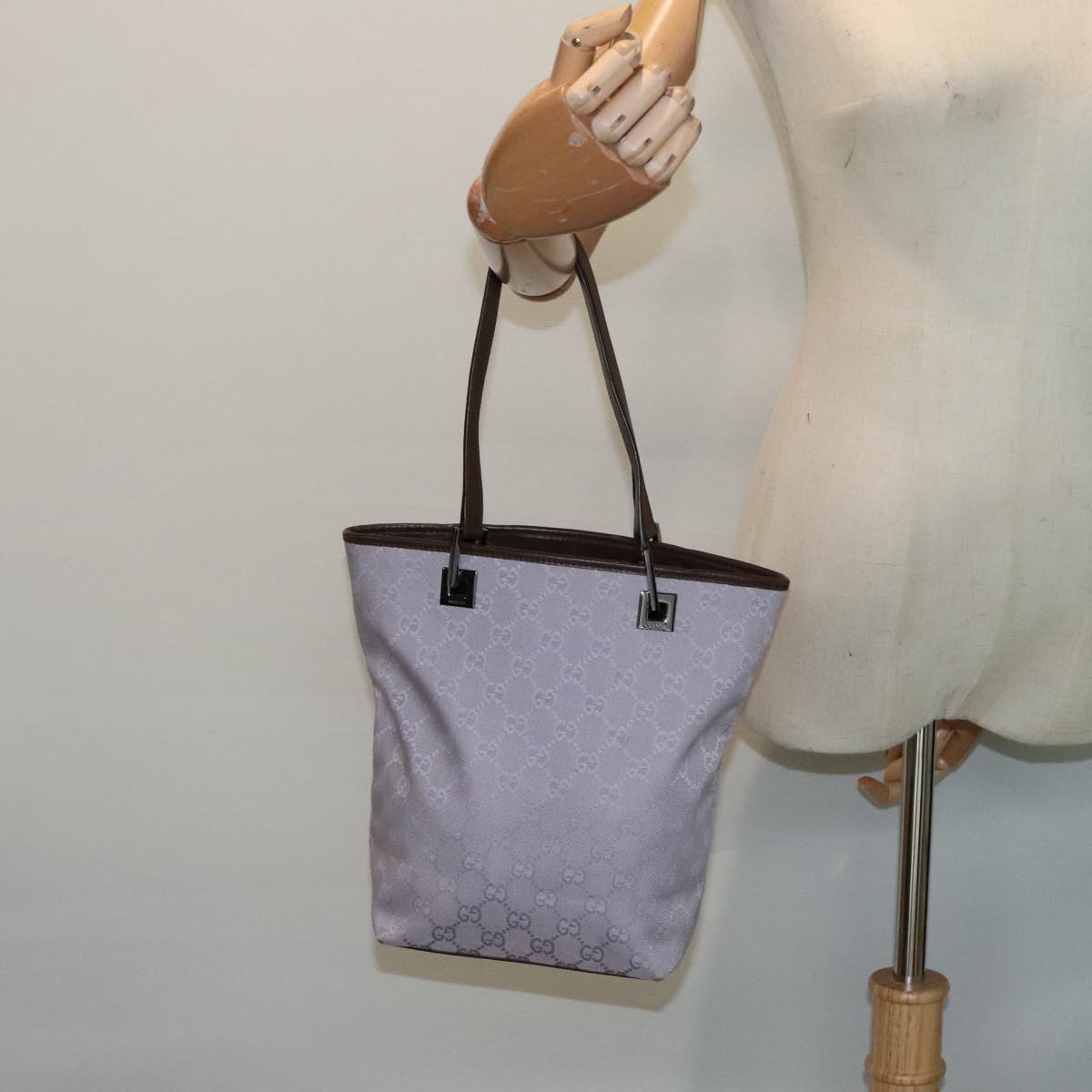 GUCCI GG Canvas Tote Bag Purple Auth 89758