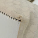 GUCCI GG Canvas Sherry Line Tote Bag White Auth 89762-10