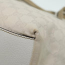 GUCCI GG Canvas Sherry Line Tote Bag White Auth 89762-12