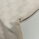 GUCCI GG Canvas Sherry Line Tote Bag White Auth 89762-16