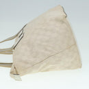 GUCCI GG Canvas Sherry Line Tote Bag White Auth 89762-4