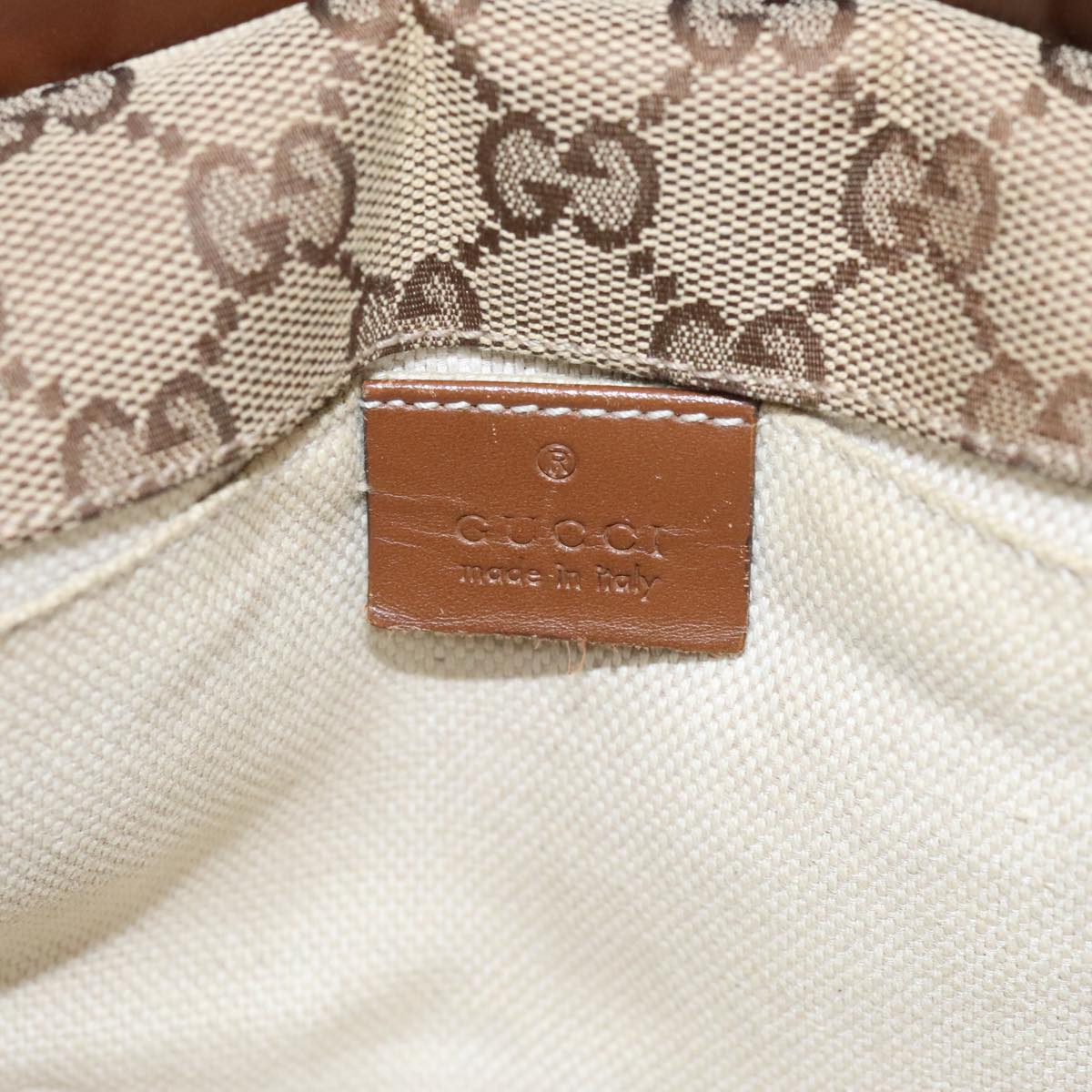 GUCCI GG Canvas Web Sherry Line Waist bag Beige Silver Red Auth 89770