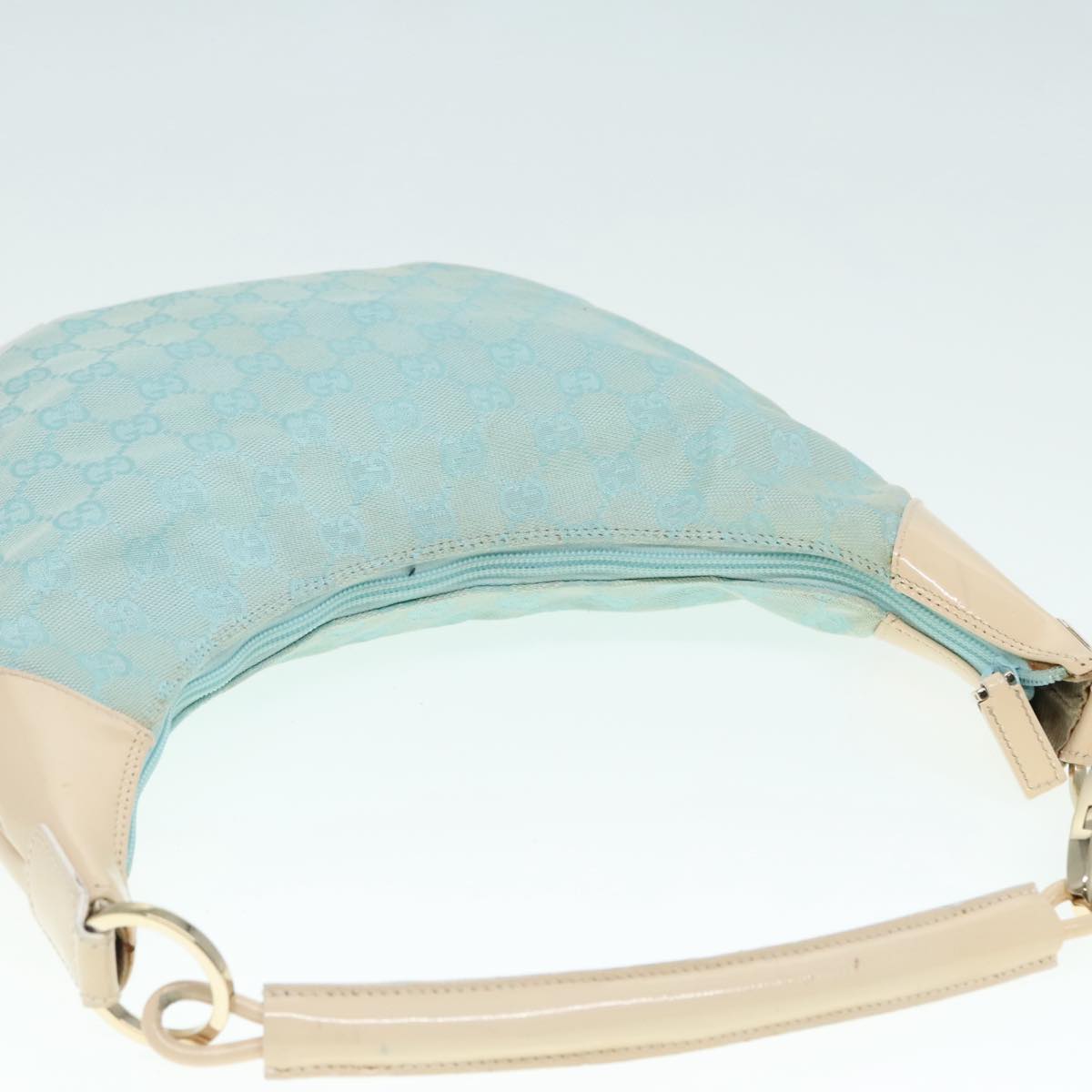 GUCCI GG Canvas Shoulder Bag Blue Auth 89781